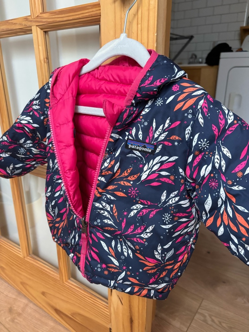 Patagonia reversible down jacket